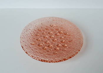 Talerzyk Asteroid (ok. 14 cm), Ząbkowice, kolorowe szkło PRL Talerzyk Asteroid (ok. 14 cm), Ząbkowice, kolorowe szkło PRL