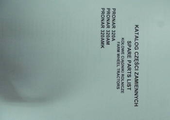 Katalog PRONAR 320A,320AM,320AMK Katalog PRONAR 320A,320AM,320AMK