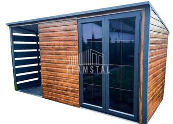 SCHOWEK - DOMEK OGRODOWY 3m x 2m + wiata 1,5m TS372
