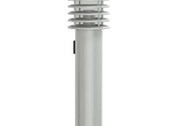 Lampa ogrodowa na słupku z gniazdkiem srebrna 60 cm stal WM-4006373