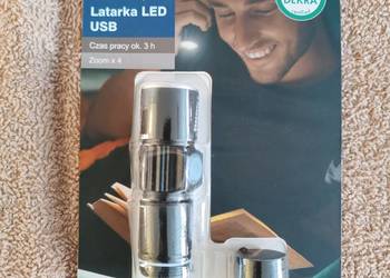 Latarka akumulatorowa led USB Lethe Zoom x 4