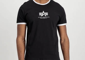 ALPHA INDUSTRIES t-shirt czarna CONTRAST ML za 134 zł