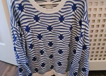 Shein niebieski wzorzysty sweterek