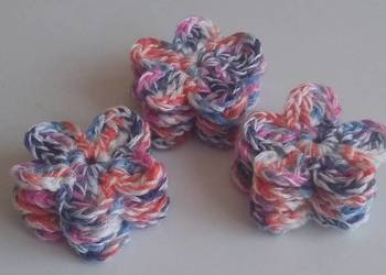 Aplikacje kwiaty, kwiatki szydełkowe Handmade zestaw 15 sztuk