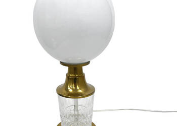 AKA Leuchten – lampa stołowa z kryształu i mosiądzu, Niemcy, lata 70.