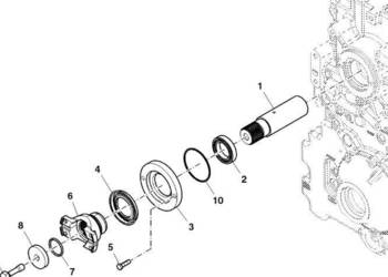 John Deere 9470RX - Jarzmo przegubu uniwersal. R180544 (Przekładnia Power …