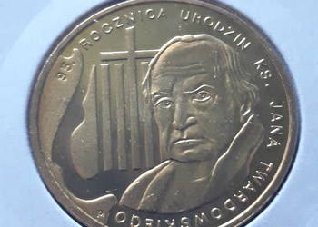 2 zł 95 r. urodzin Księdza Jana Twardowskiego-2010 r.-UNC 2 zł 95 r. urodzin Księdza Jana Twardowskiego-2010 r.-UNC