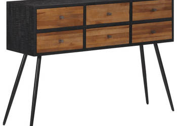 Stolik konsolowy z szufladami 116x30x76 cm odzyskane drewno WM-358525
