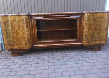 Komoda Szafka ART-DECO Zjawiskowa Orzech RTV Niska Stara Antyk Po Renowacji