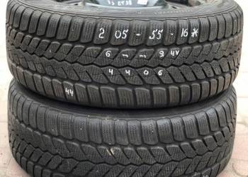 2 x Opona zimowa Uniroyal MS Plus 55 205/55R16 94V używana para 06Rok 6mm