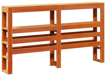 Wezgłowie do łóżka z półkami woskowy brąz 160 cm sosnowe WM-850880