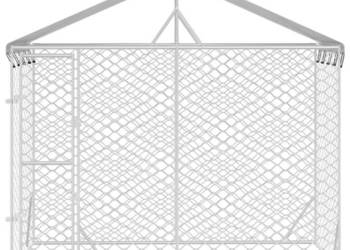 vidaXL Kojec dla psa, z dachem, srebrny, 3x1,5x2,5 m(SKU:153680)