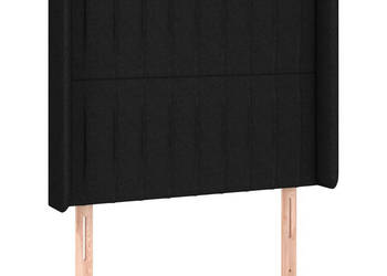 Zagłówek do łóżka z LED czarny 93x16x118/128 cm tkanina WM-3124270