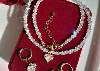 Naszyjnik, komplet z austriackim kryształem Swarovski.