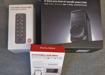 Zamek SwitchBot Lock PRO 3w1 z centralką Hub Mini Matter i klawiaturą