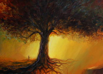 Obraz olejny "Drzewo Życia" 50x50