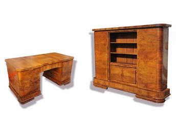 Art Deco. Komplet gabinetowy z 1930 roku. Oryginał