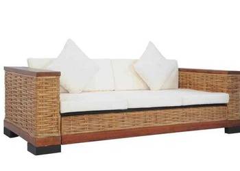 Sofa ratanowa rattanowa z naturalnego rattanu GRUBY OPLOT RA