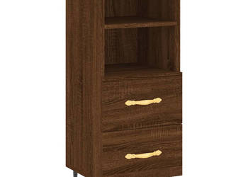 Szafka brązowy dąb 345x34x90 cm materiał drewnopochodny WM-828651