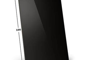 SZYBA HARTOWANA BLACHA PODSTAWA POD PIEC KOMINEK 100x50 CZARNA