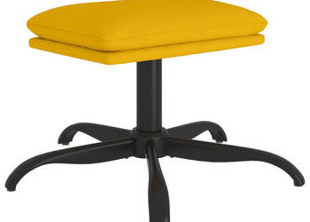 Podnóżek musztardowy żółty 60x60x36 cm obity aksamitem WM-341585