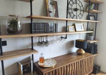 Regał dębowy loft