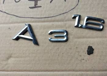 AUDI A3 1.6 ZNACZEK EMBLEMAT NAPIS