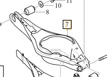 VOLVO C40 XC40 wahacz tylny dolny lewy poprzeczny 32315278