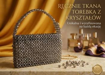 Torebka wieczorowa z koralików - Deep Amethyst Sparkle