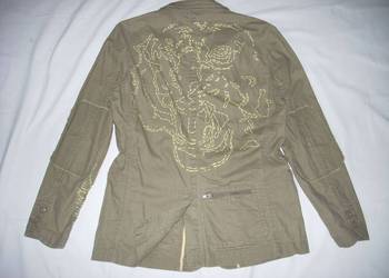 H&M Kurtka Marynarka Khaki bawełna cargo M
