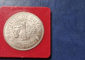 Stare monety 1 dolar 1970 FAO Gujana mennicza