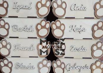 Personalizacja koszyczków wielkanocnych imieniem #MiszMówiszMasz