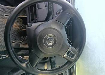 Kierownica 3 ramienna skórzana z poduszką golf 6 Tiguan caddy