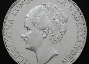 Holandia - 2 1/2 gulden - 1930 - królowa Wilhelmina - SREBRO