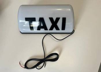 Lampa TAXI LED na magnes wtyczka zapalniczki zasilanie na 12V kogut
