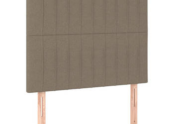 Zagłówek do łóżka z LED taupe 90x5x118/128 cm tkanina WM-3122648