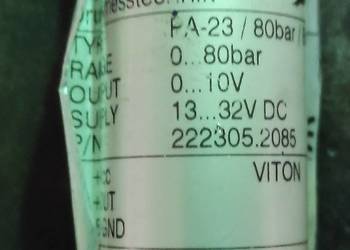 Czujnik ciśnienia Keller PA-23/80 bar
