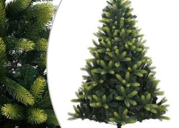 vidaXL Sztuczna choinka zawiasowa ze stojakiem, 210 cm（SKU:356763）