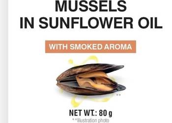 Małże w oleju słonecznikowym z aromatem dymu 80 g x 5