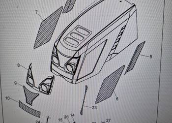 Zetor Proxima kratka górna maski 93-5859 935859
