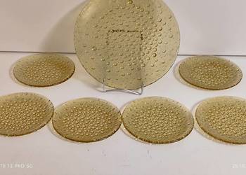 Talerze ASTEROID DROST Szkło Ząbkowice komplet