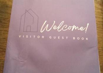 Welcome visitor guest book. Po angielsku!