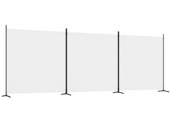 Parawan 3-panelowy biały 525x180 cm tkanina WM-350278