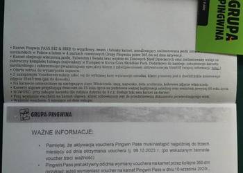 Voucher na całoroczny karnet PINGWIN PASS SKI & BIKE Junior