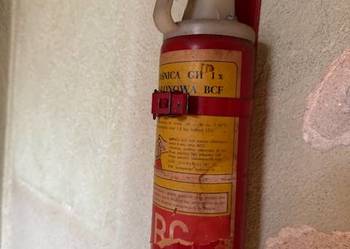 Gaśnica z czasów PRL lata 80-te zabytek techniki vintage