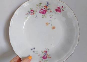 porcelana Wałbrzych, 3 miski, średnica 22cm, kwiaty porcelana Wałbrzych, 3 miski, średnica 22cm, kwiaty