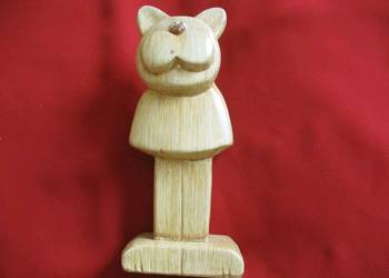 KOT - abstrakcyjny - Figurka terrakota -18 x 8 x 7,5 cm
