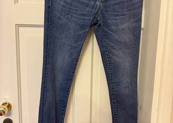 Jeansy męskie 30/32 slim fit granatowe Carry z przetarciami zwężane