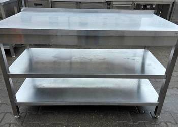 Stół Gastronomiczny Z Dwoma Półkami 140/70/85 cm M.1406 N