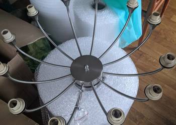 TANIO PILNE PILNE żyrandol 12-ramienny stal chromowa duży rozpiętość 60 cm